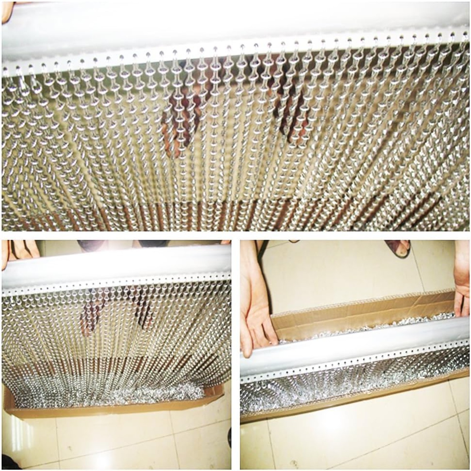 Silver Aluminum Chain Curtain 35 x 83 Inch: image 4