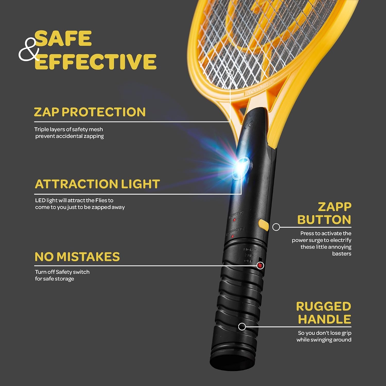 4000V Rechargeable Fly Swatter, Set of 2: image 8