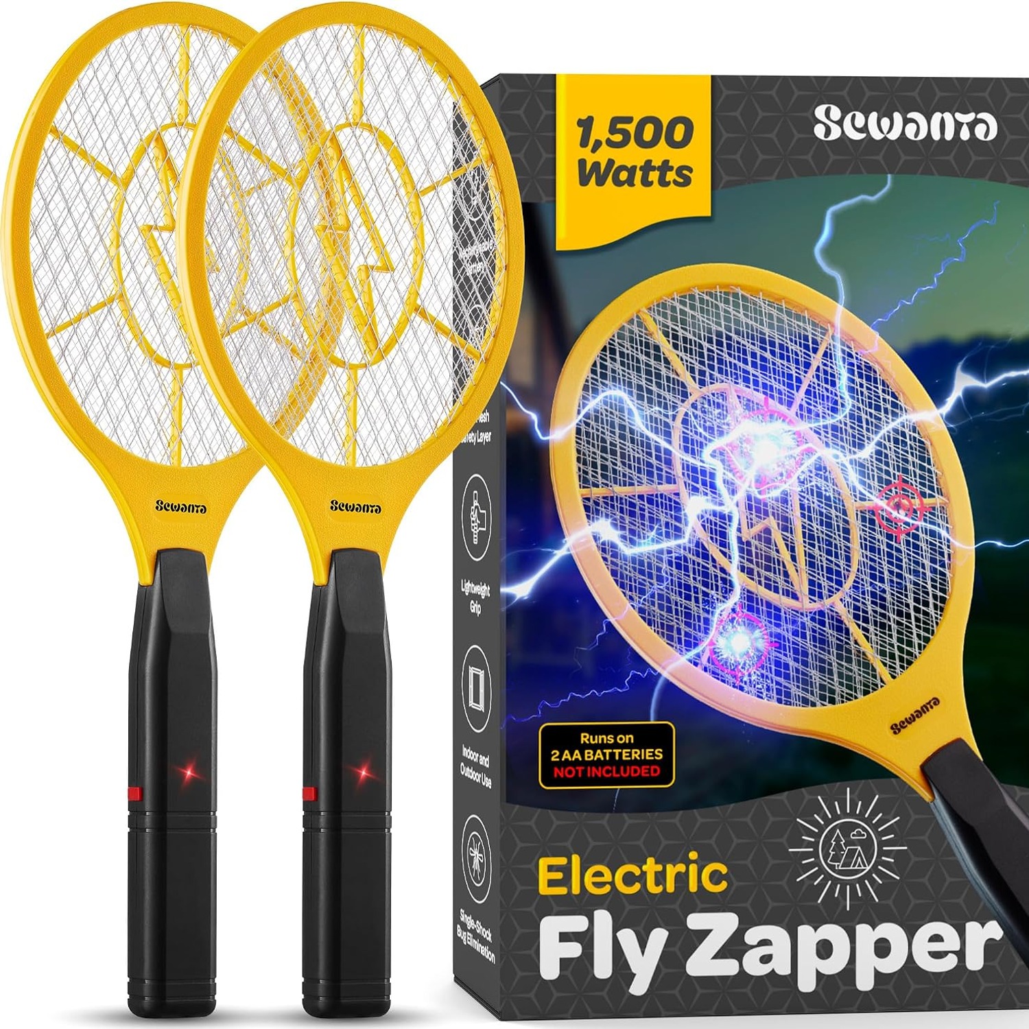 4000V Rechargeable Fly Swatter, Set of 2: image 9
