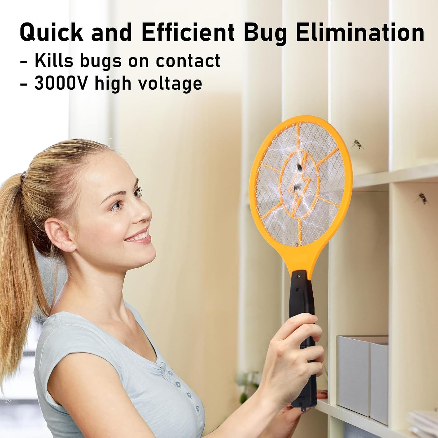 Handheld Bug Zapper Racket (Pack of 2): image 4