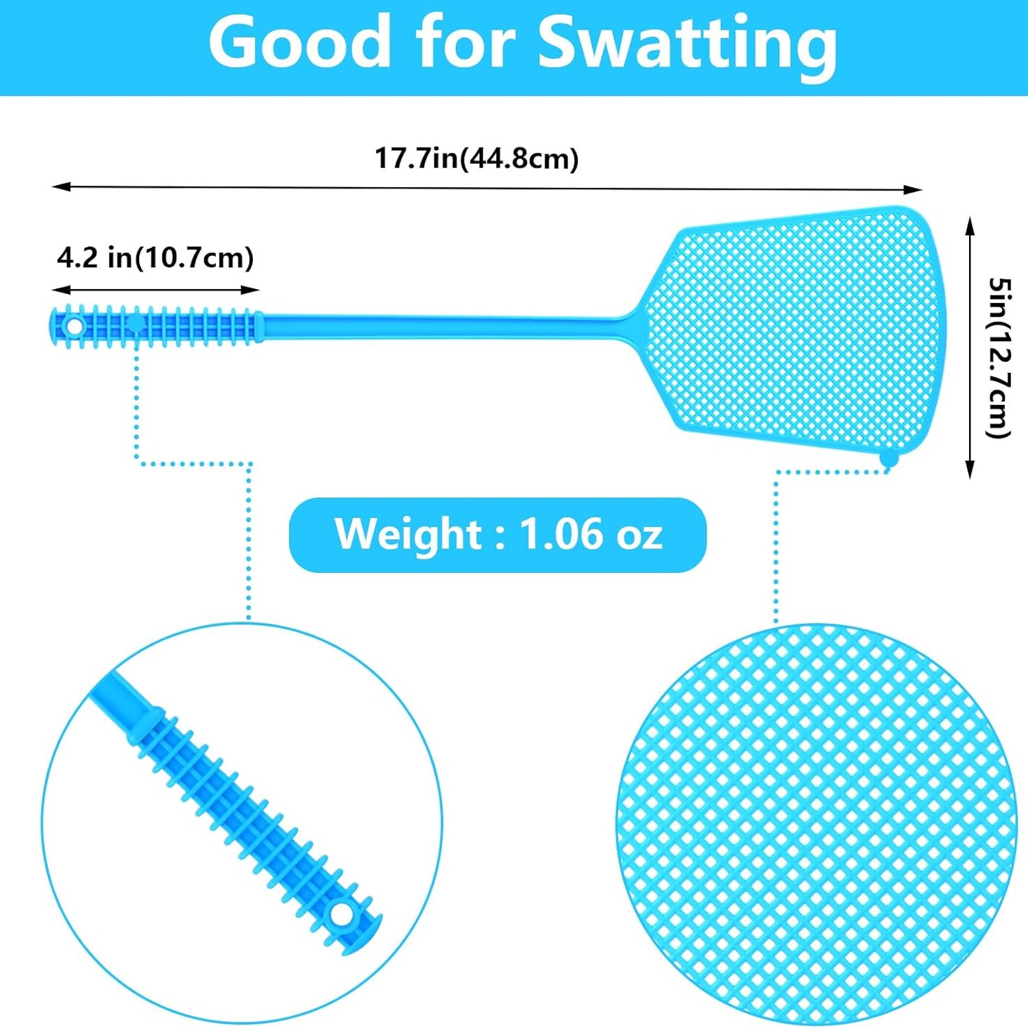 Heavy Duty Plastic Fly Swatter 5 Pack: image 5