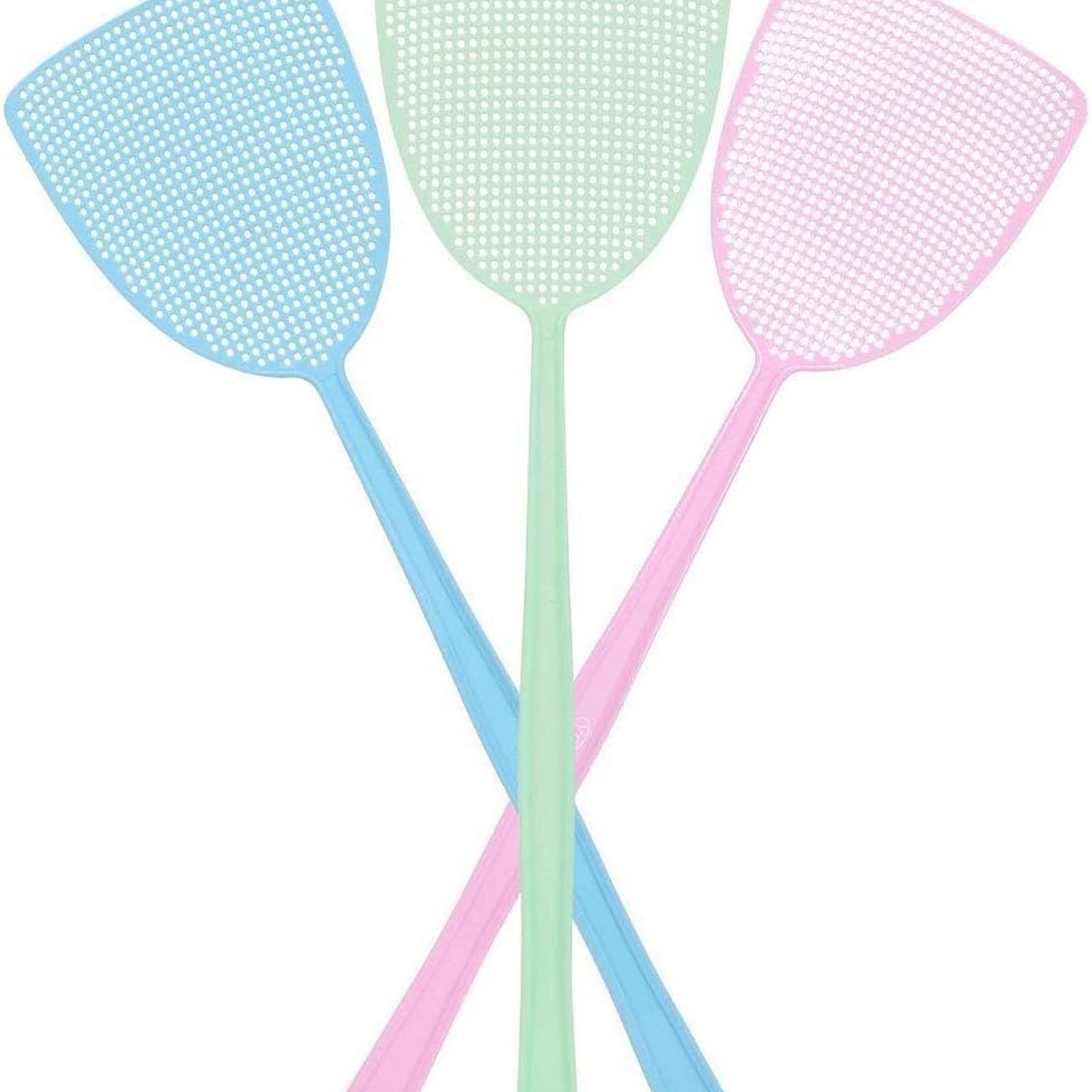 Manual Fly Swatter 3 Pack, Assorted Colors