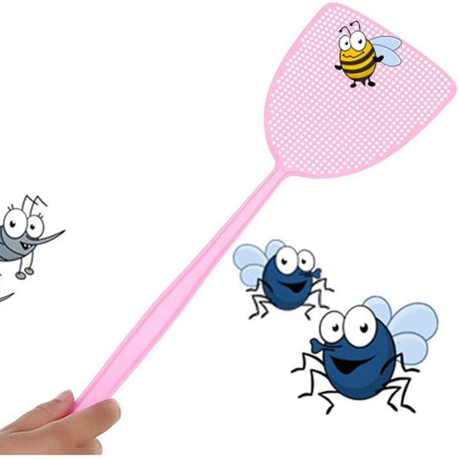 Manual Fly Swatter 3 Pack, Assorted Colors: image 3