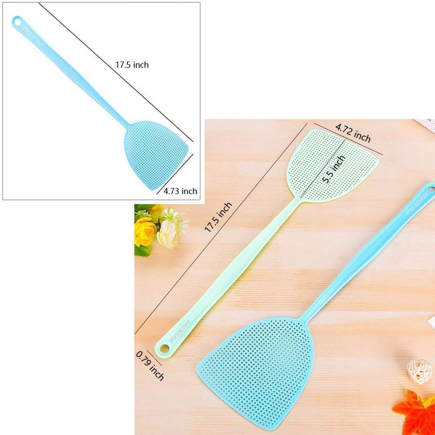 Manual Fly Swatter 3 Pack, Assorted Colors: image 4