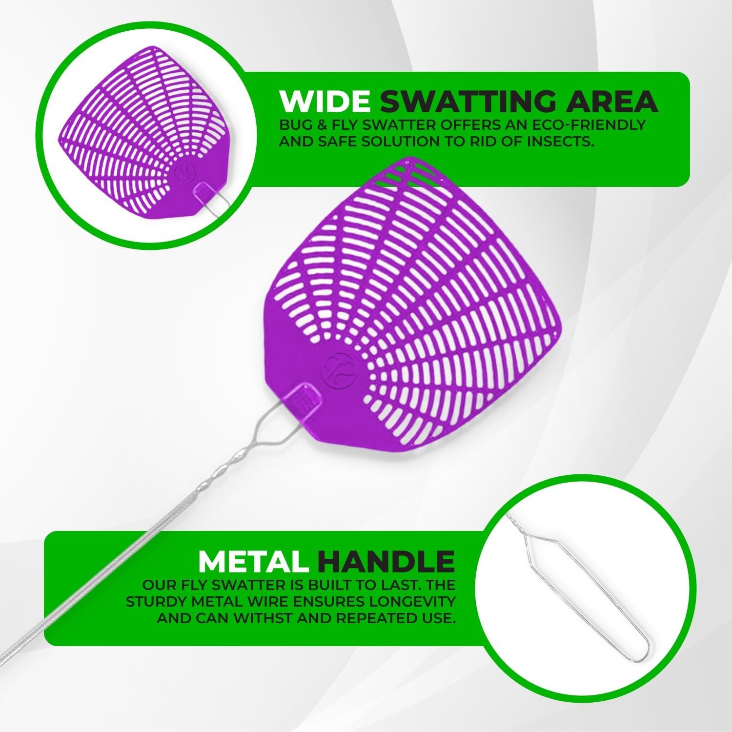 Metal Handle Fly Swatter 6 Pack: image 7