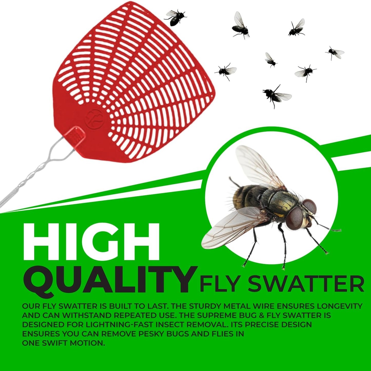 Metal Handle Fly Swatter 6 Pack: image 9
